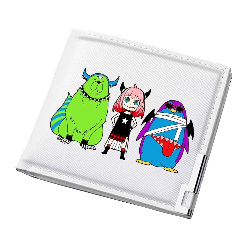 SPY×FAMILY Kawaii Short Wallet Cartoon Cute ID Card Holder Pu Leather Money Bag Unisex Anime Purse Small Women Clutch Bag