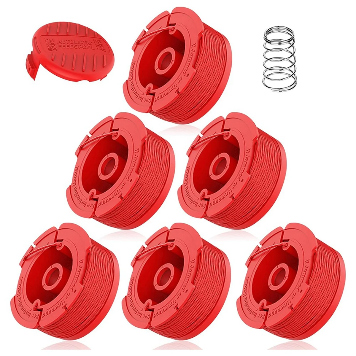 CMZST080/CMZST0803 Compatible with for Craftsman Models: CMCST910 Series,6-Line Spool + 1 Cap + 1 Spring