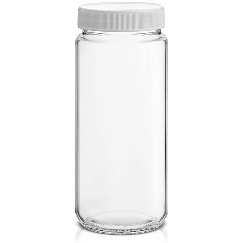 

8PCS Reusable Bottles Beverage Bottle With Cap With Lids And Jars Transparent Color