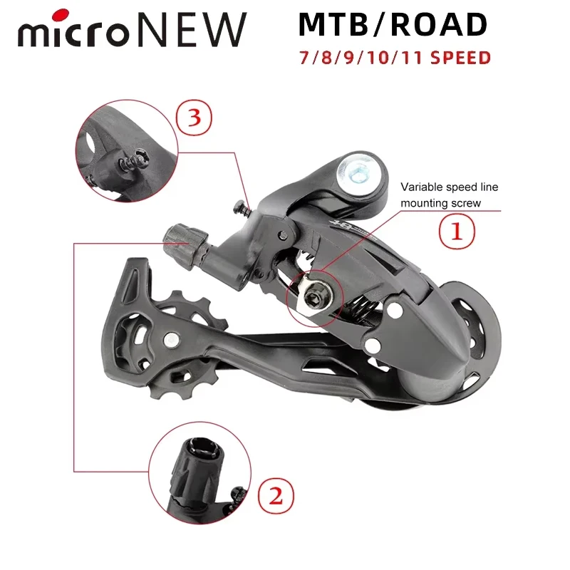 

Задний переключатель для горного велосипеда microNEW, 7/8/9/10/11 скоростей, задняя система передачи велосипеда, аксессуары для велосипеда