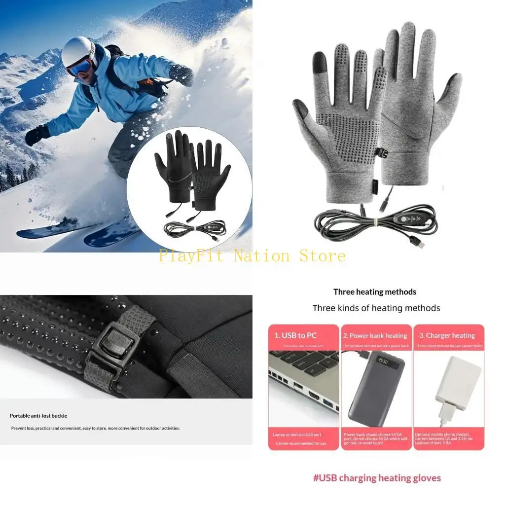 

242F перчатки с подогревом для мужчин и женщин, зимние грелки для рук с длинными пальцами, перчатки с электрическим подогревом,