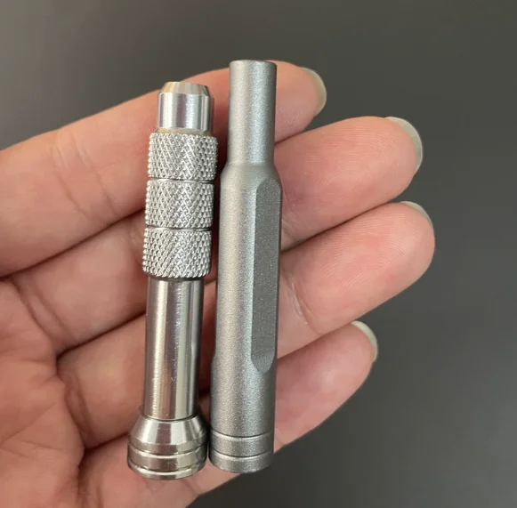 Portable ultra-short mini handle all-aluminum screwdriver handle 4mm hex H4 C4 universal bit