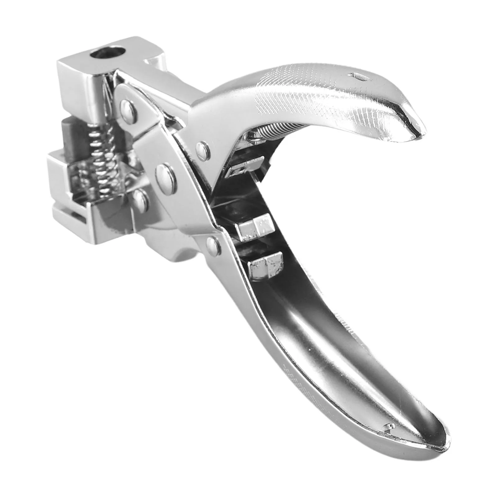 PVC Card T-Shape Hole Puncher Hand Punch 2mm 300*100*60mm Non-slip Handle Design Silver Without Burrs Zinc Alloy