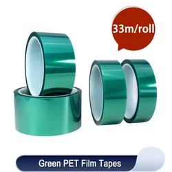 PET Film Tape High Temperature 3mm ~ 100mm Green Heat Resistant PCB Solder SMT Plating Shield Insulation Protection