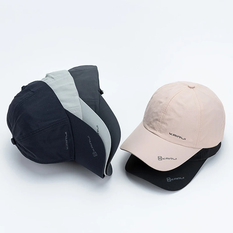 New Quick Drying Letter Baseball Cap Spring Summer Solid Women Ponytail Hats Men Baseball Cap Outdoor Simple Visor Casual Cap