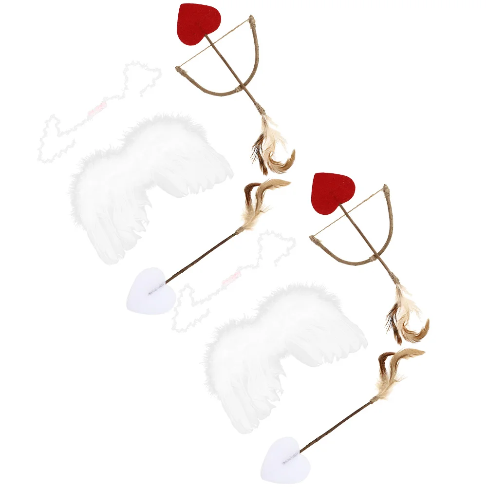 10 Pcs Cupid Wings Apparel Bow and Arrow Props Newborn Photoshoot Kids Suits for Boys