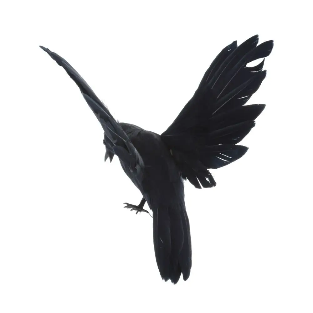 Fake Seasonal DIY Festival Decor Bird Deter For Home Garden Bird Ornament Garden Decor Crow Statue Fake Crow