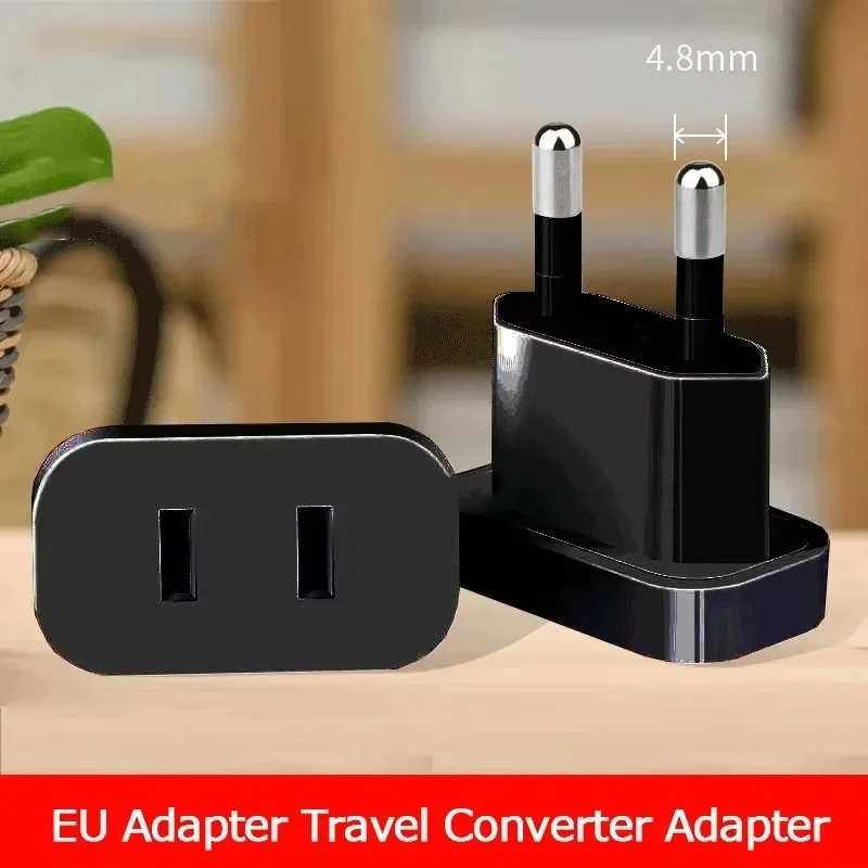 4.0/4.8mm US To Euro Plug Travel Adapter European Power Plug AC Converter Electrical Socket US Standards to European Korea Plug