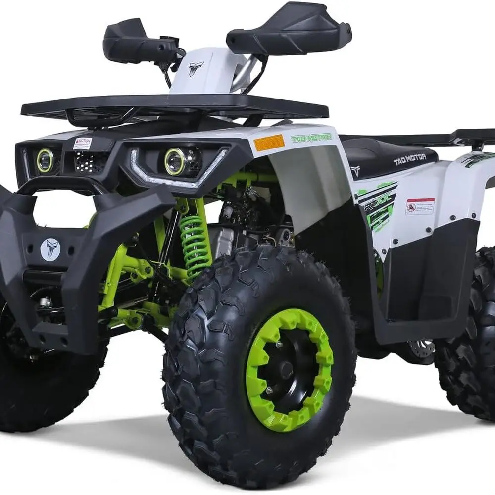 

Зелено-белый внедорожный квадроцикл для взрослых со светодиодной подсветкой, сверхмощный газовый вездеход для отдыха