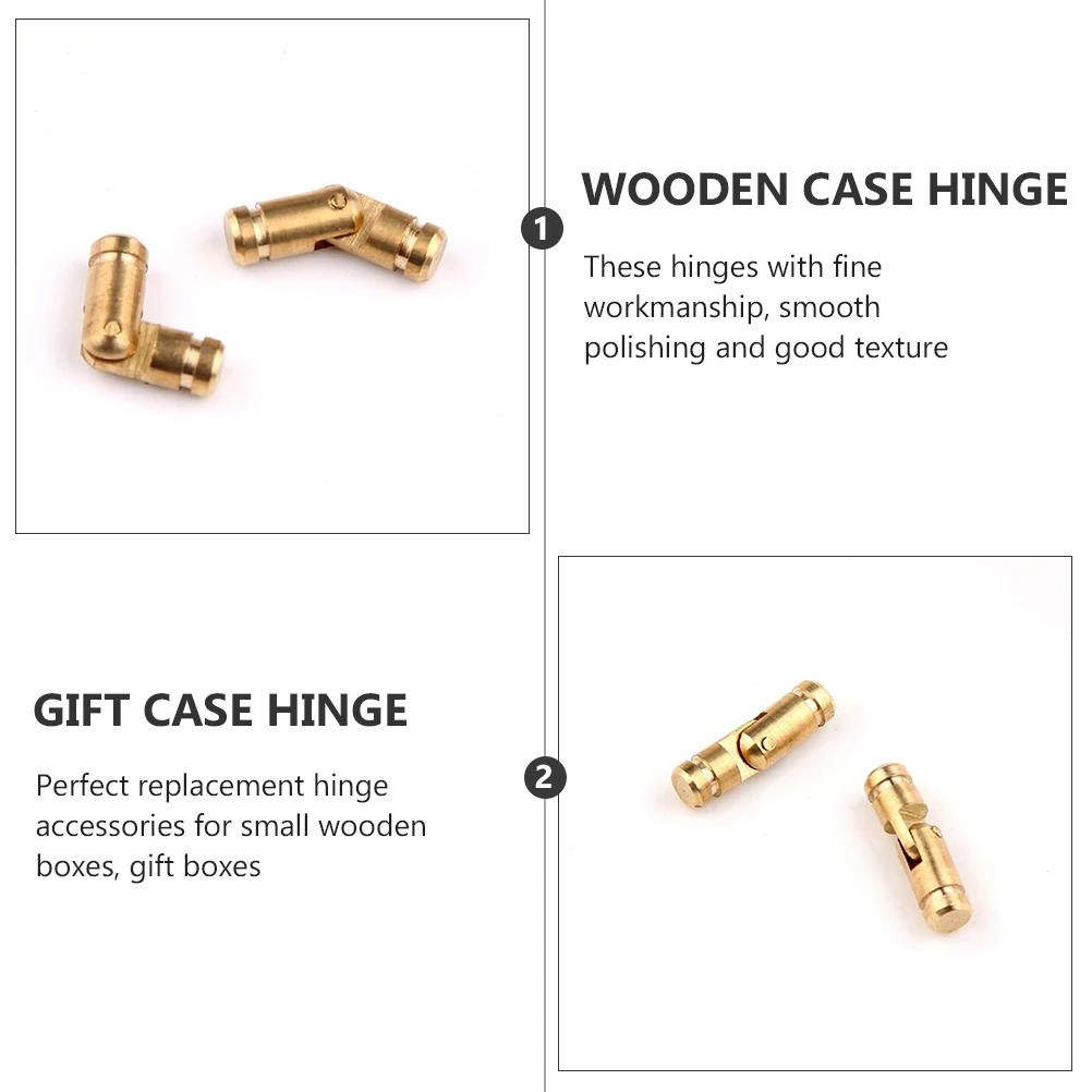 

10pcs Copper Wooden Gift Case Box Hardware Durable Material Copper Case Hinge Gift Jewelry Hinge