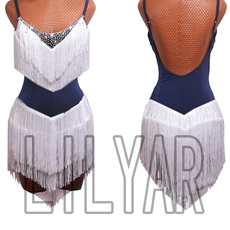 성인용 블랙 롱 백리스 섹시한 댄스 드레스, 라틴 댄스 대회 공연, 신상