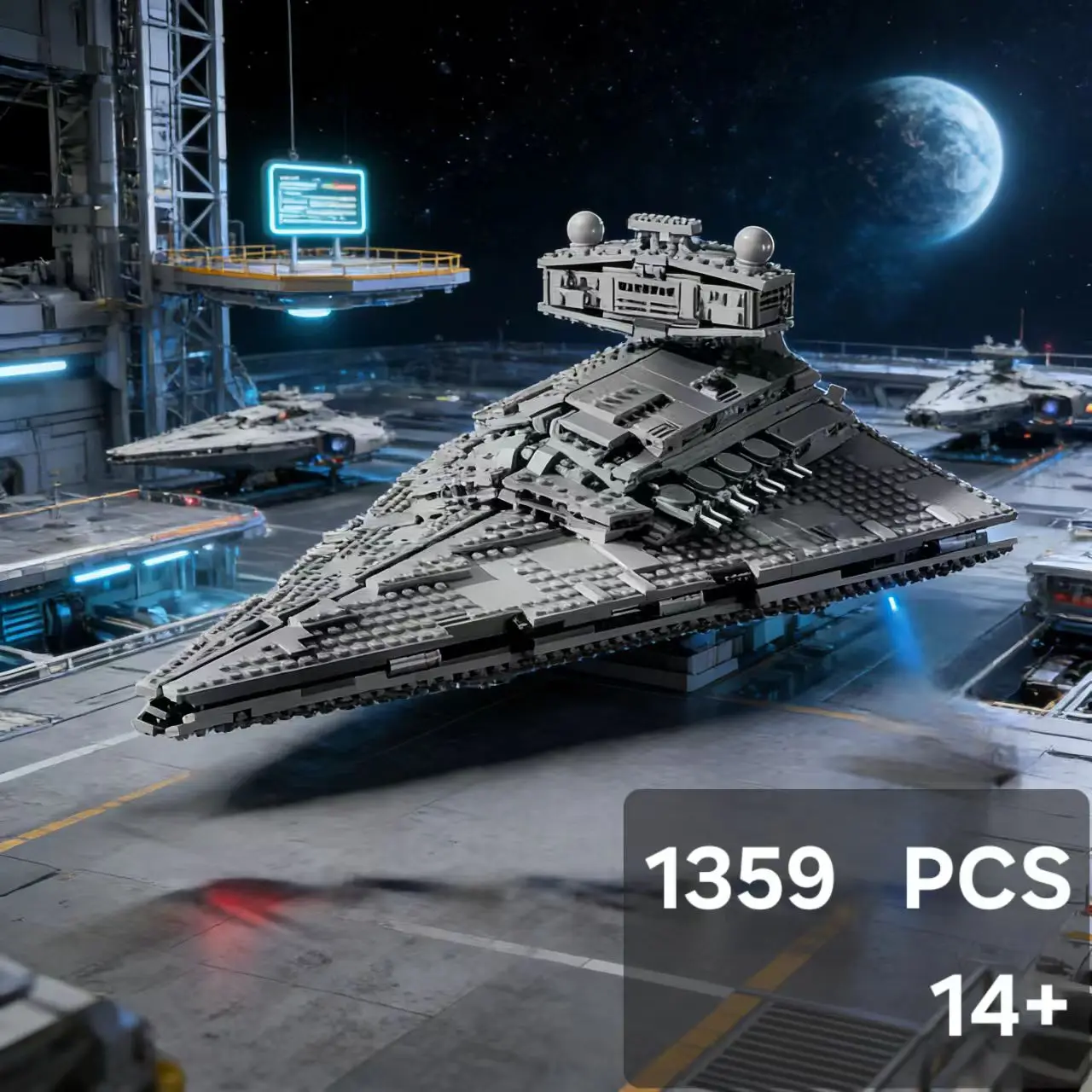 

1359 деталей Имперский Звездный Разрушитель, совместимый с 75055, конструктор, развивающая игрушка для детей, подарок на Рождество и День рождения 05062