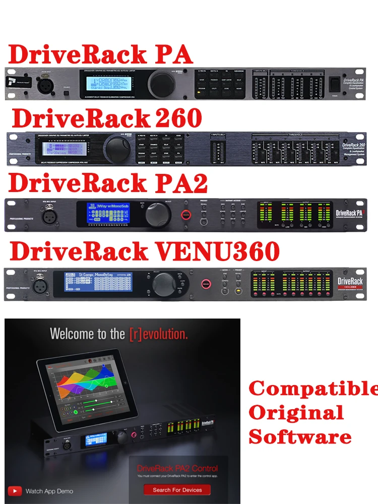 Professioneller digitaler Audioprozessor DriveRack PA/260 2 Eingänge 6 Ausgänge PA2 3 Eingänge 6 Ausgänge VENU360-kompatible Originalsoftware – Detail 1