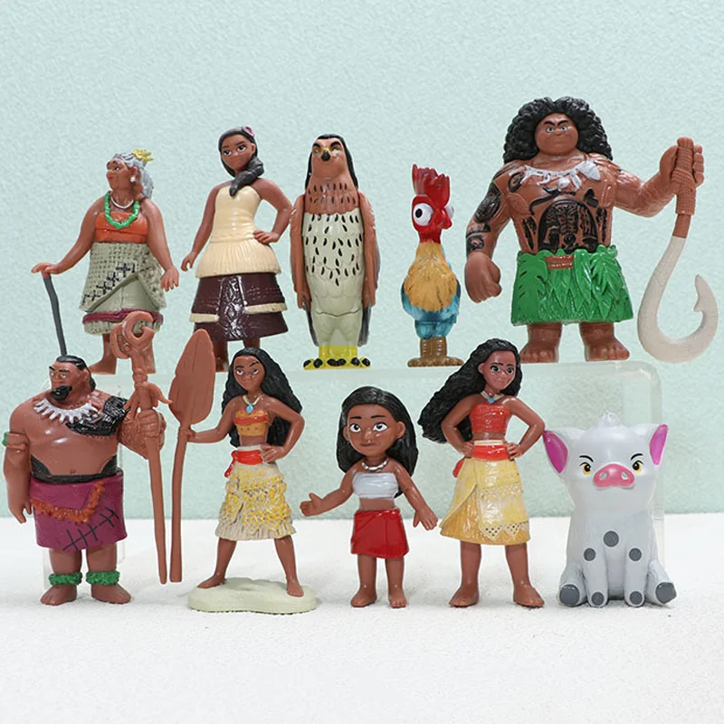 

Disney Moana 10pcs Action Figures Set PVC Cartoon Figurines Model Toys Kids Collection Home Desktop Decoration Birthday Gift