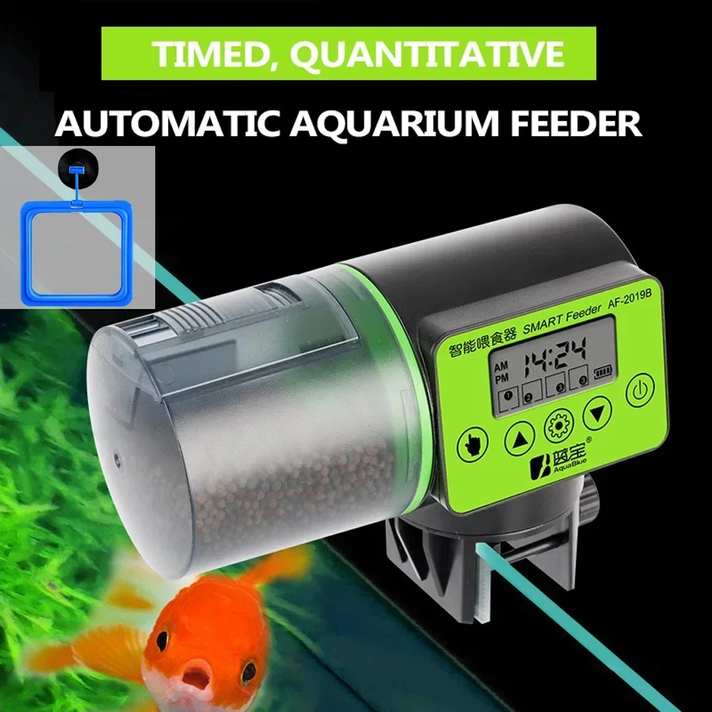 

Tank Automatic Aquarium Smart Indicates Fish Auto Feeding With Feeder Timer LCD Dispenser Accessories Adjustable