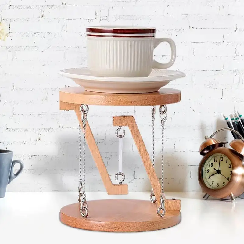Early Education Toy Bedroom Home Decoration,Tensegrity Table Rustic Wooden Speaker Holder for Table Bedroom TV Cabinet