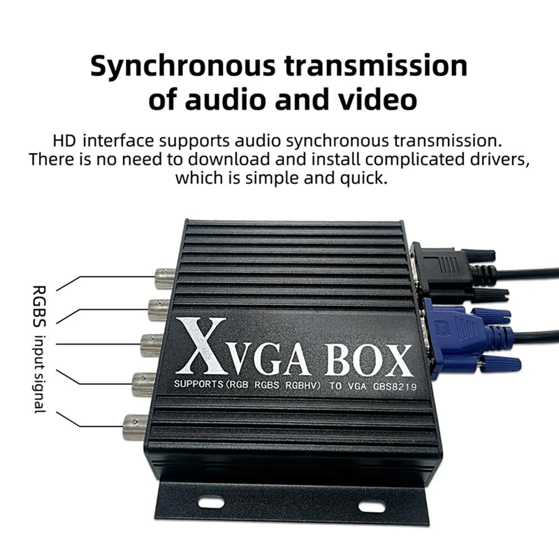 Convertitore video industriale XVGA BOX Convertitore video per monitor industriale da RGB a VGA RGBS a VGA GBS-8219 Spina UE