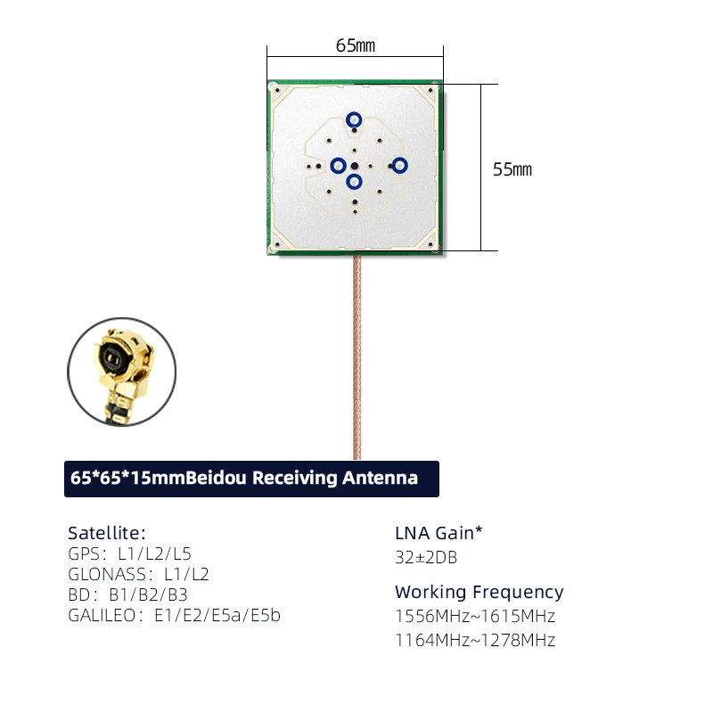 Hongxin Multi-Feed High-Precision Antenna, Ideal for Surveying, Mapping, and RTK Differential Positioning