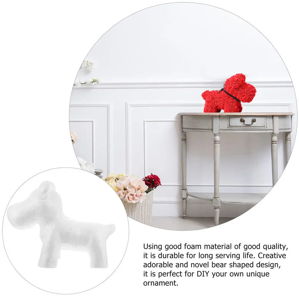 2Pcs Puppy Bear Shape DIY Handicraft Embryo Molds Creative Painting Modeling Supplies Desktop Ornament Craft Decorations