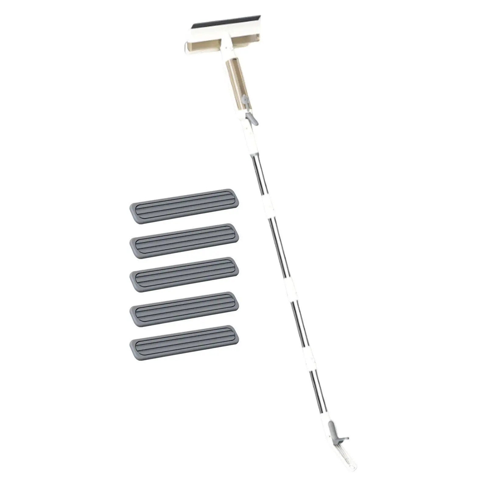 Double Side Mist Retractable Window Cleaner Detachable 74.80inch Long Pole Window Squeegee for Kitchen Shower Bathroom Home Wall