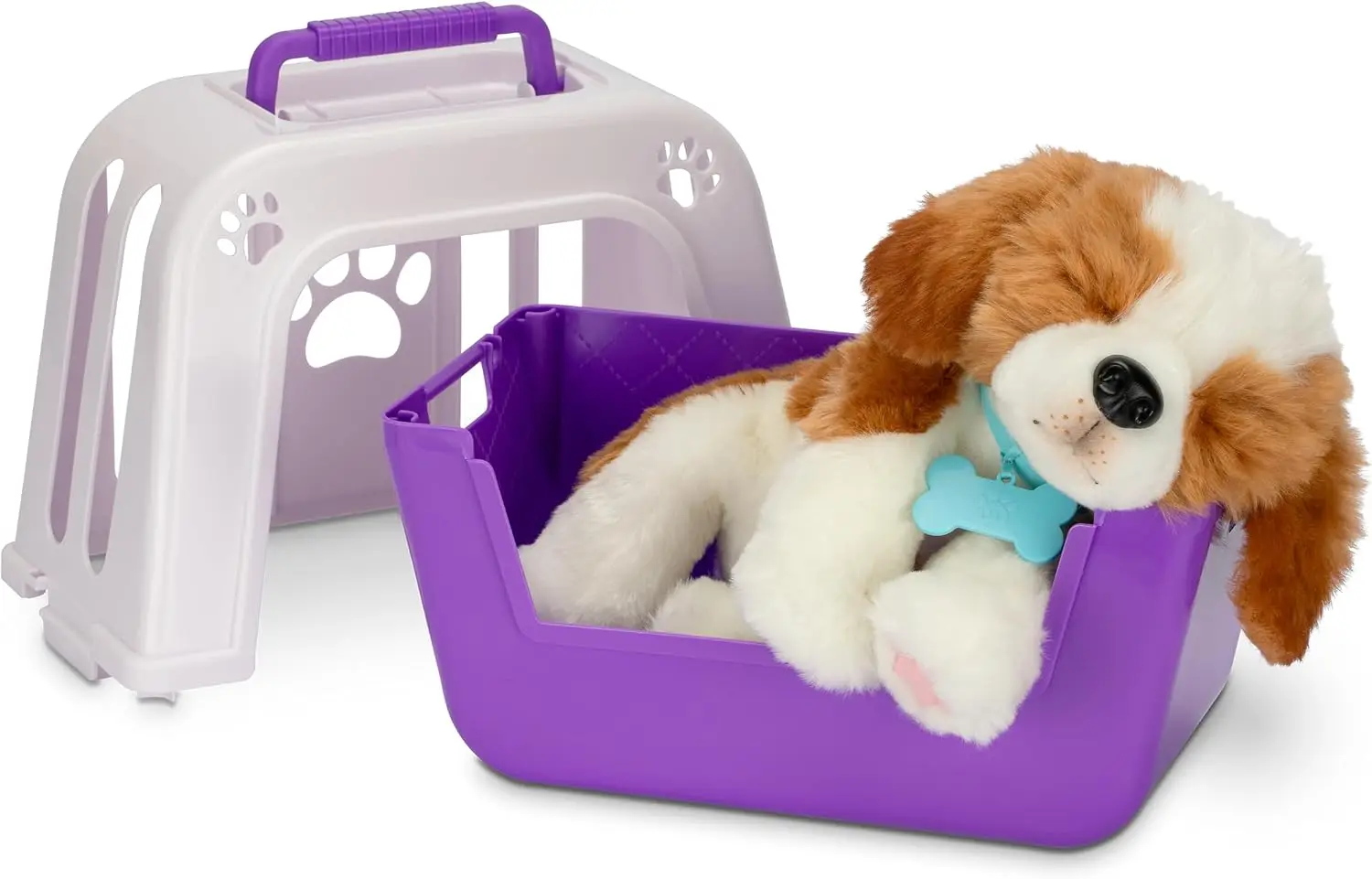 Realistic Interactive Beagle Toy Dog with 60+ Sounds and 2-in-1 Bed, Lifelike Puppy Toy for Kids Ages 5 and Up
