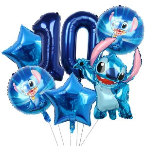 Disney Stitch Balon Pesta Ulang Tahun Set Balon Lilo & Stitch Baby Shower untuk Perlengkapan Dekorasi Pesta Ulang Tahun Anak-anak Hadiah 10 fiesta disney dengan penjualan terbaik - №