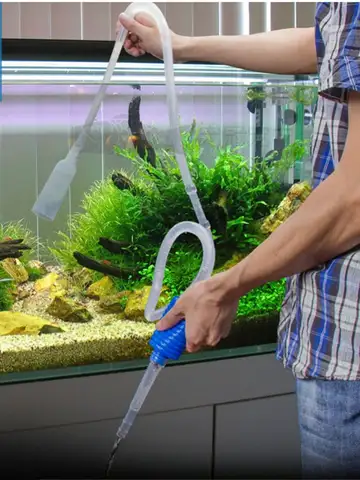 Aquarium Siphon Fish Tank Syphon Vacuum Gravel Water Filter Cleaner Siphon Pump Manual Cleaner ChangerSafe Vacuum