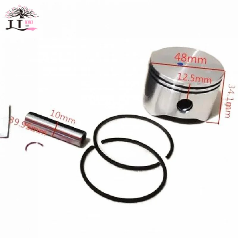 

6210 Комплект поршней 48 мм для цилиндра бензопилы 6210, поршневые кольца, зажимы для пальцев в сборе, ll