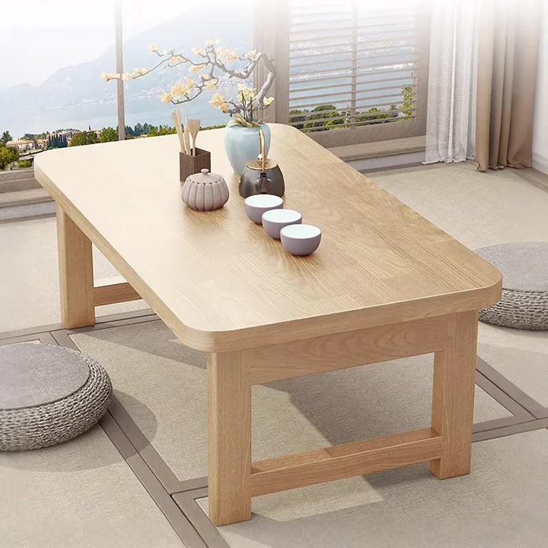 

New simple wood folding low table tatami small apartment dining table portable space saving coffee table