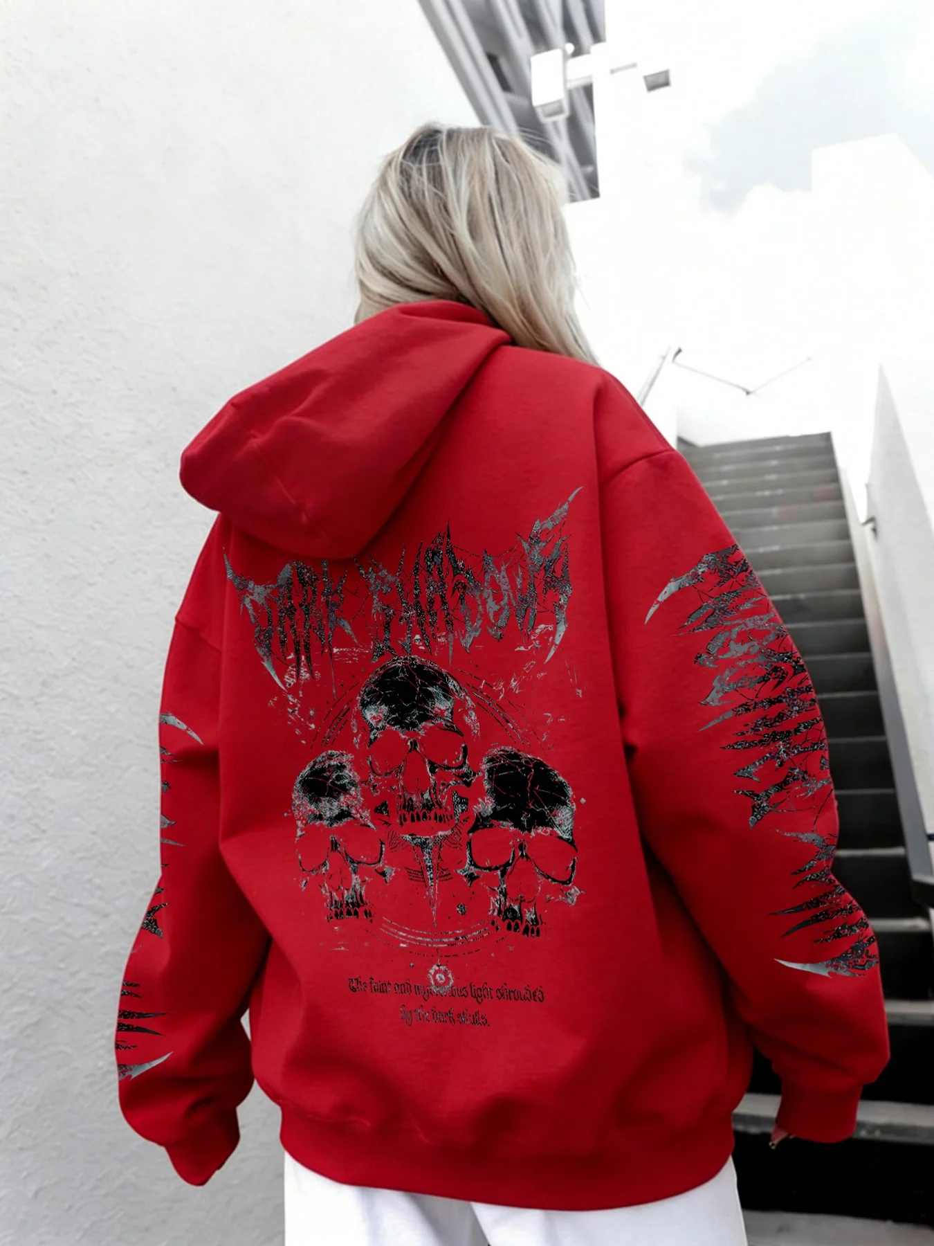 2026 New Women's Autumn/Winter Casual Hoodie Retro Full Print Pentagram Hoodie American Street Lazy Loose Spicy Girl Top