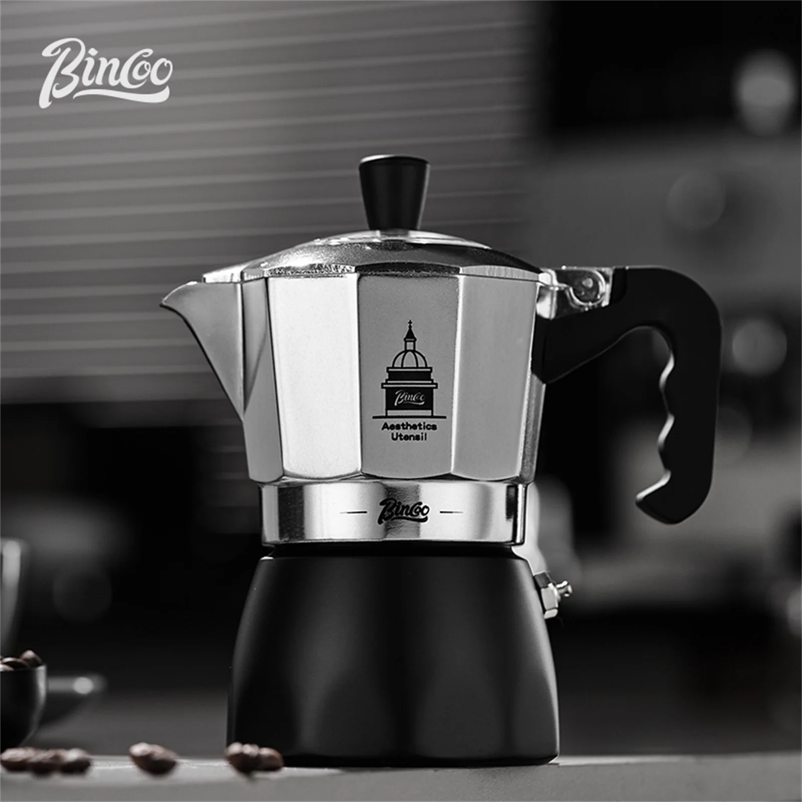 

BINCOO Espresso Extraction Coffee Maker，Dual Valve Moka Pot，Portable Home Machine Mocha Pot，Outdoor Use Barista Accessories