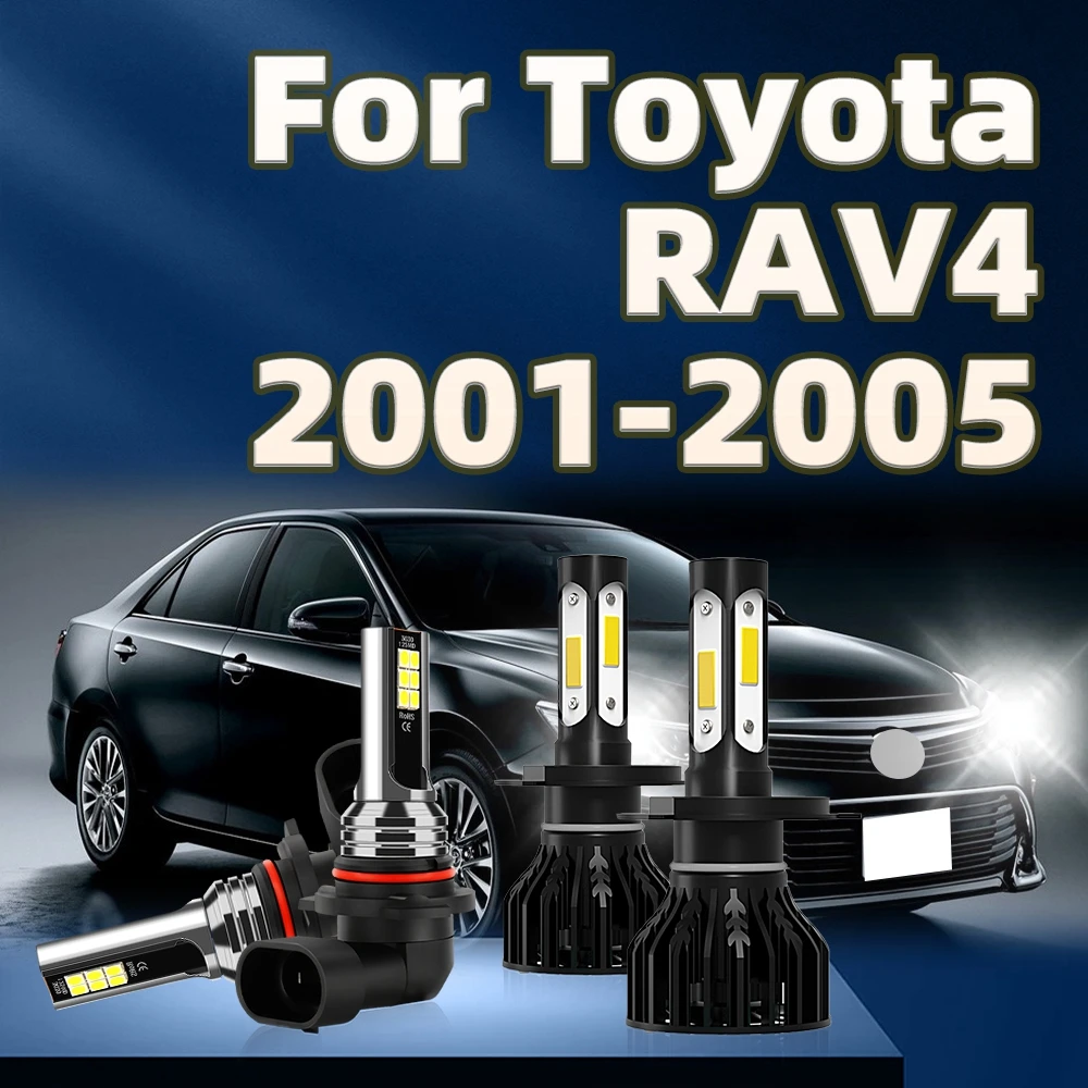 

4PCS 6000K H4 9006 Bulb Led Lamp 30000LM Car Headlight Fog Light For Toyota RAV4 2001 2002 2003 2004 2005