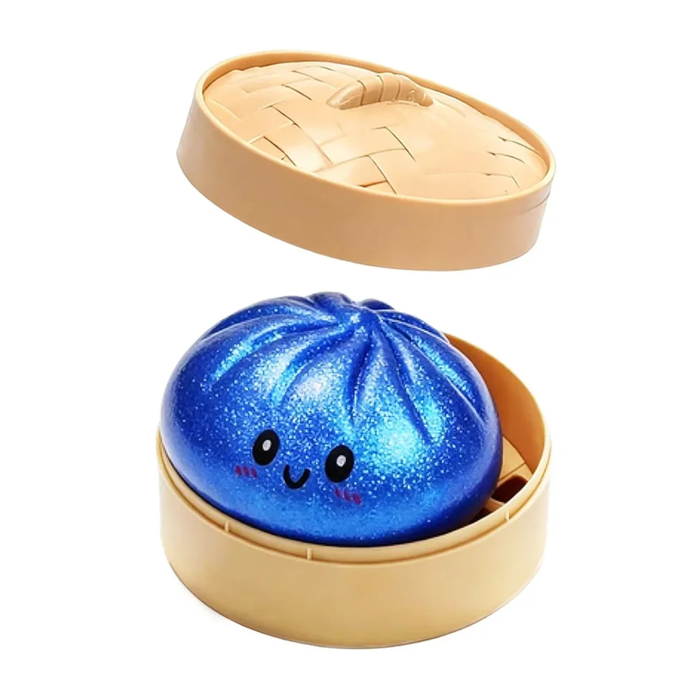 New Glitter Dumpling Glitter Dumpling Squishy with Box Dumplings Sensory Squeeze Toy for Stress Relief image 3
