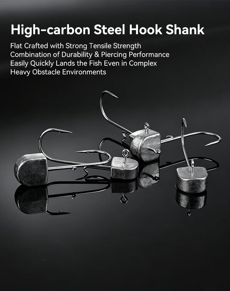 2026 LEYDUN 5 Stück Scharfe Jigkopf-Haken 1/0 # 2/0 # 5g/7g Winding & Darting Weicher Angelköder für Meerbarsch, Hecht, Forelle Zubehör – Detail 6