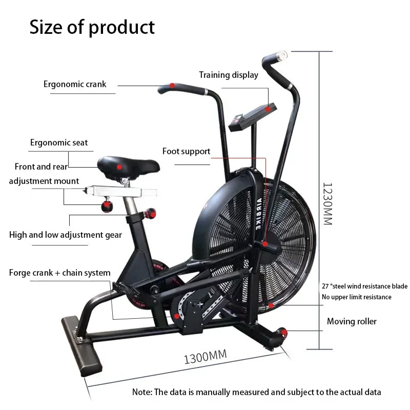 Hot Sale Fitness Equipment Exercise Bike Air Bike For Gym Club