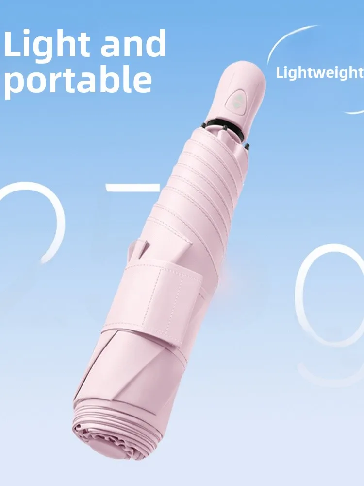

Ultra-Light Auatic Memory Patchwork Umbrella Sunade Dual-Purpose UPF50 for Girlfriend Wife Gift Folding Sun Rain Umbrella