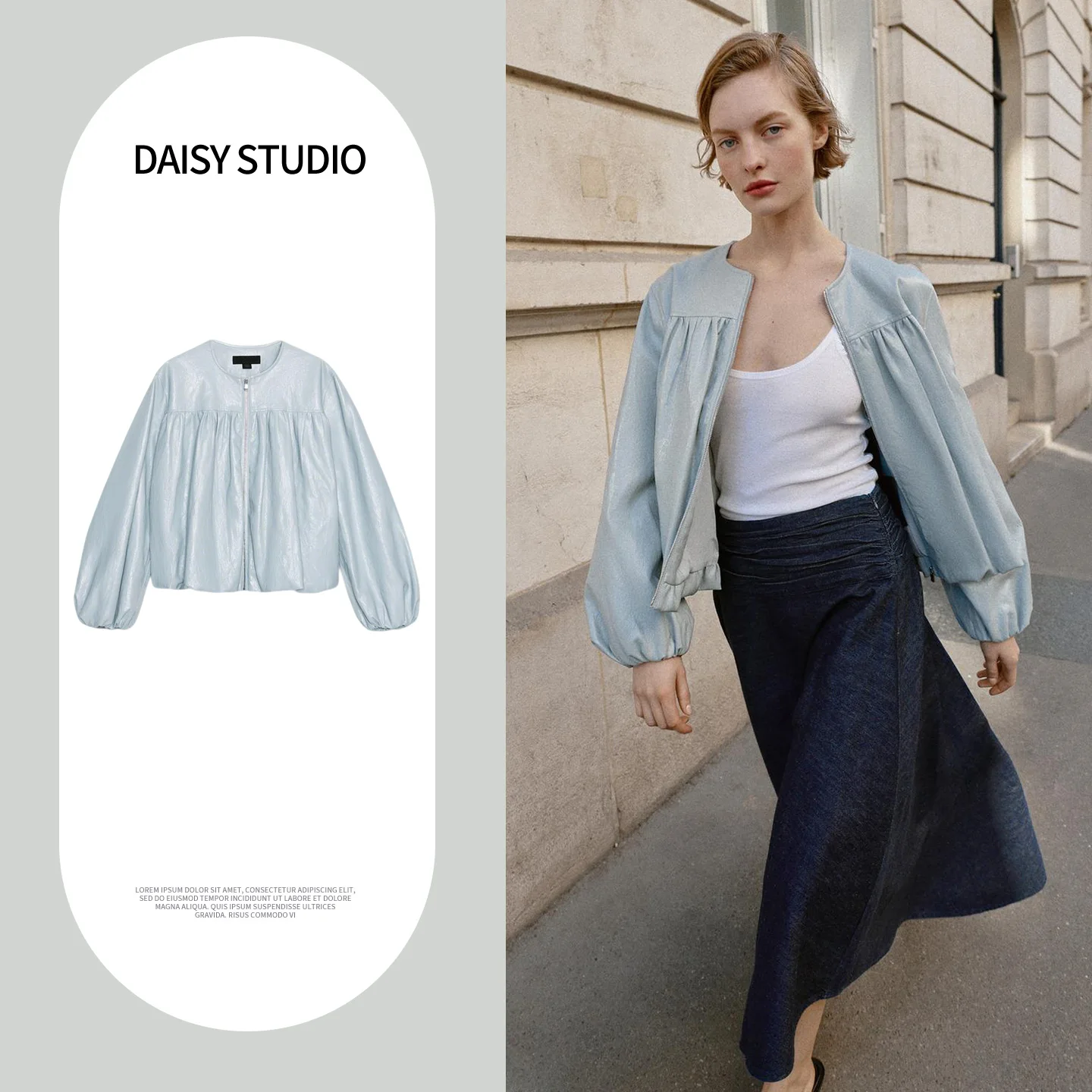 

Новинка Весна-Лето: Женская повседневная укороченная куртка из искусственной кожи с молнией, длинными рукавами и круглым вырезом, стандартный крой, 2026