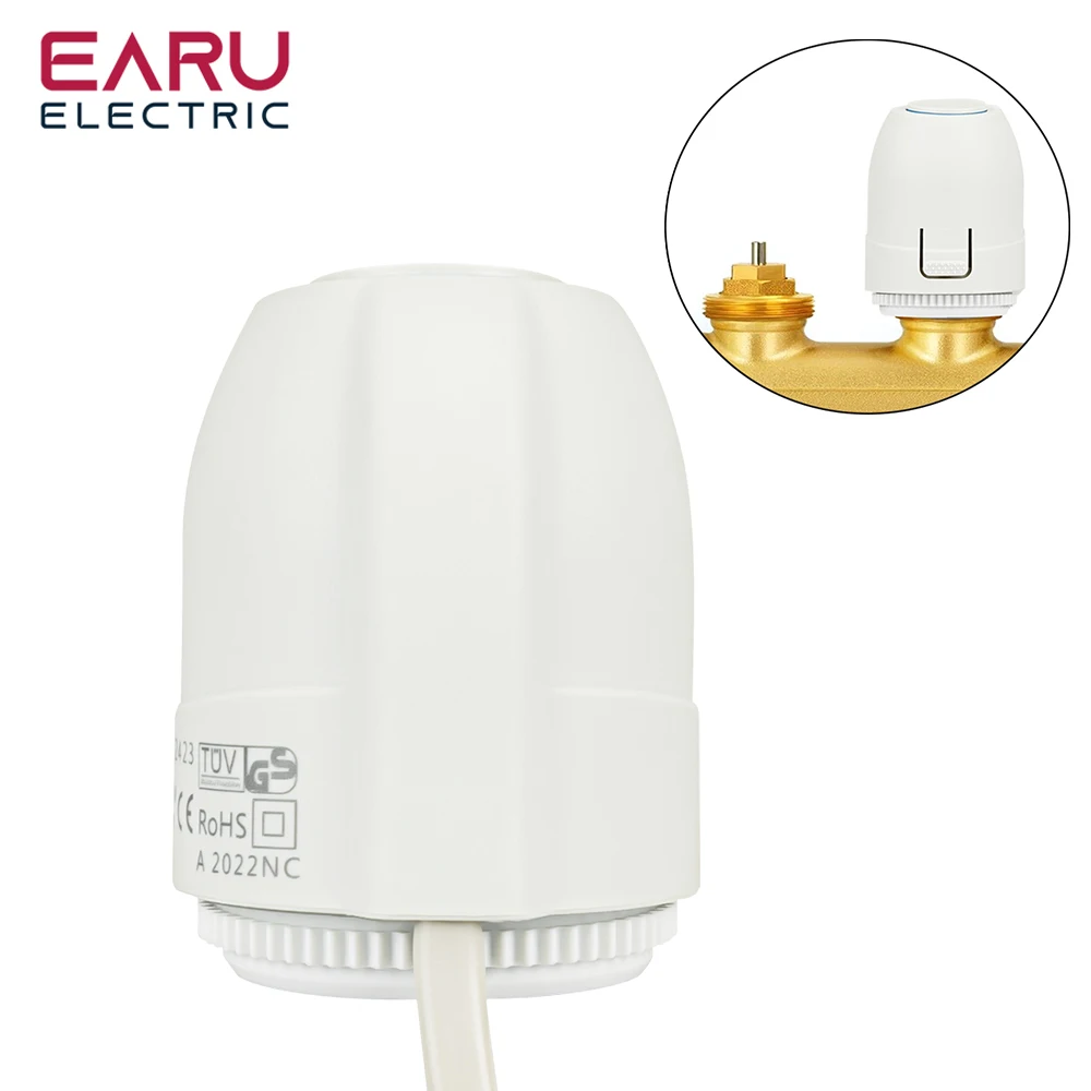 1/5/10 Pcs Floor Heating Valve NC AC 230V M30*1.5mm TRV Electric Thermal Actuator Manifold For Underfloor Heating Thermostat