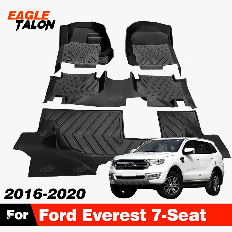 Custom TPE Car Floor Mat For Ford Everest 2016-2020 19 18 17 Carpet Cover Waterproof Interior Protector Accessories parts