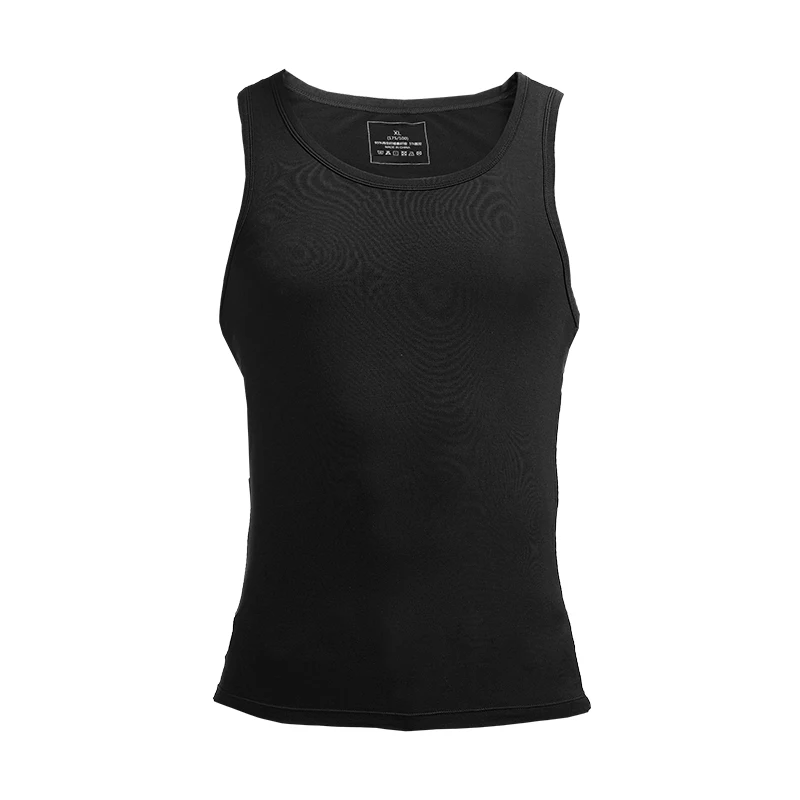 Herren Sommer Trendiges Slim-Fit Modal Unterhemd für Sport und Fitness, Weißes Enganliegendes Tanktop