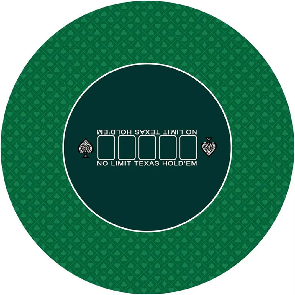 Round Rubber Professional Casino Mat Entertainment Texas Poker Table Mat Portable Mahjong Board Games Tablecloth Accessories