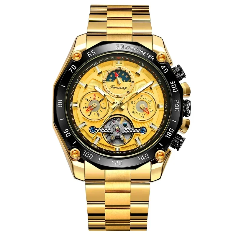4130 Fully Automatic Mechanical Movement WatchModern, dynamic, fashionable, and complex functional chronograph wristwatch