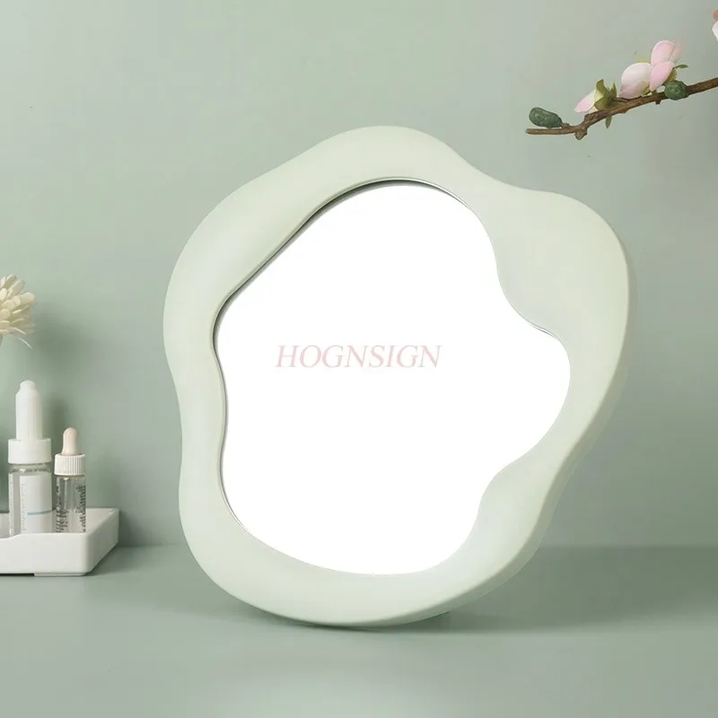 

Mirror, makeup mirror, folding desktop, dormitory wall hanging cartoon, cute desktop, small vanity mirror, portable