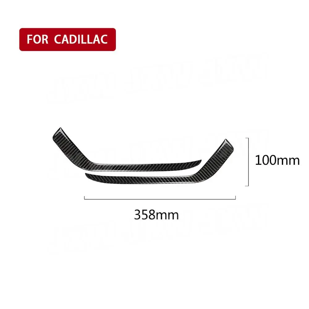 2Pcs Carbon Fiber Front Nebel Licht Lampe Augenlid Streifen Abdeckung Trim Für Cadillac XT5 2016-2019 Auto Zubehör innen Dekoration