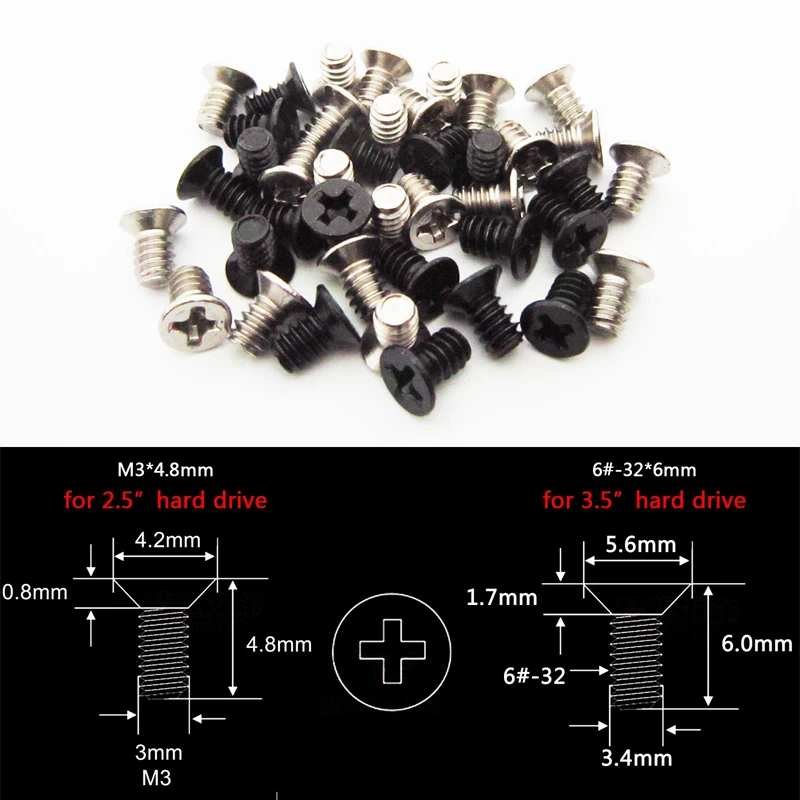 HDD hard disk drive mounting screws, 2.5