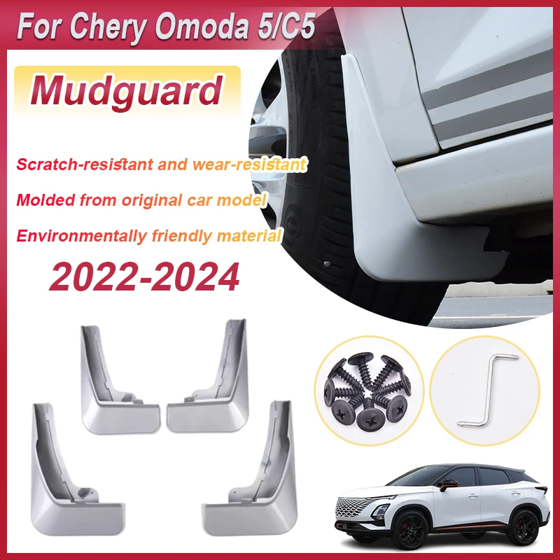 

4PCS Mudguards For Chery Omoda 5 Accessories C5 T34 2022 2023 2024 Mud Flaps Splash Guards Spoiler Fender Flares Car Accessories