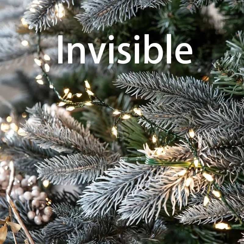 500LEDs Cluster Green Wire Christmas Fairy Lights Waterproof Outdoor Garden Decoration Holiday Lighting for Party Navidad