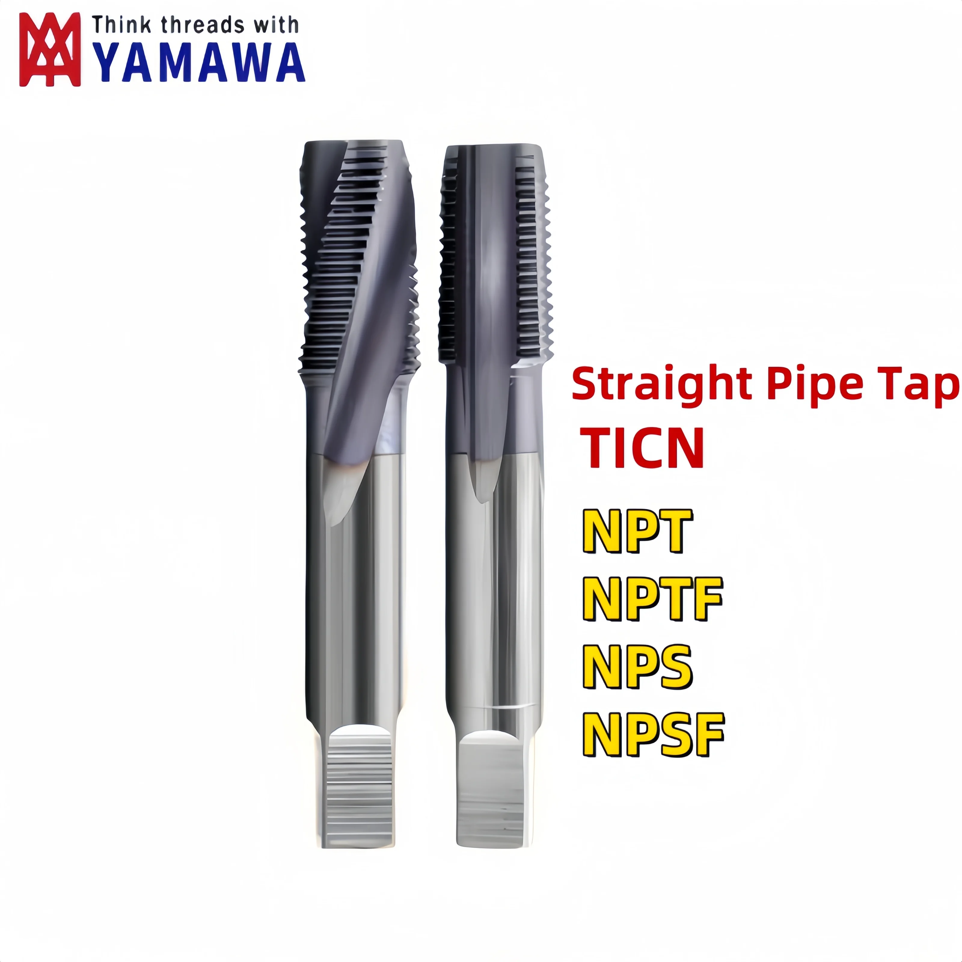 1 PCS YAMAWA American Pipe Straight Groove Tap NPT NPTF NPS NPSF 1/16-27 1/8 3/8-18 1/4 3/4-14Strengthening Steel Pipe SpiralTap