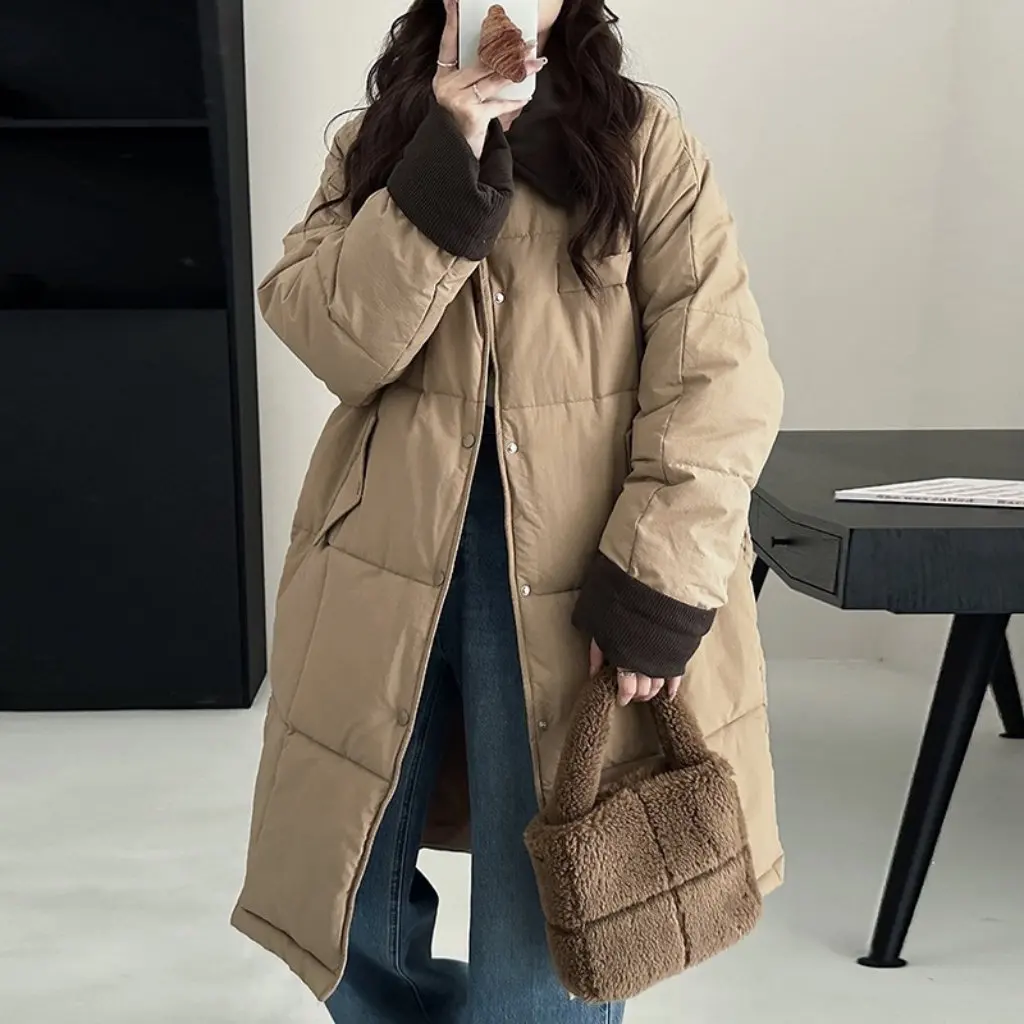 

Women's Long Warm Cotton Coat Winter Fashion Small Design Super Good-Looking Stylish Top for Cold Weather