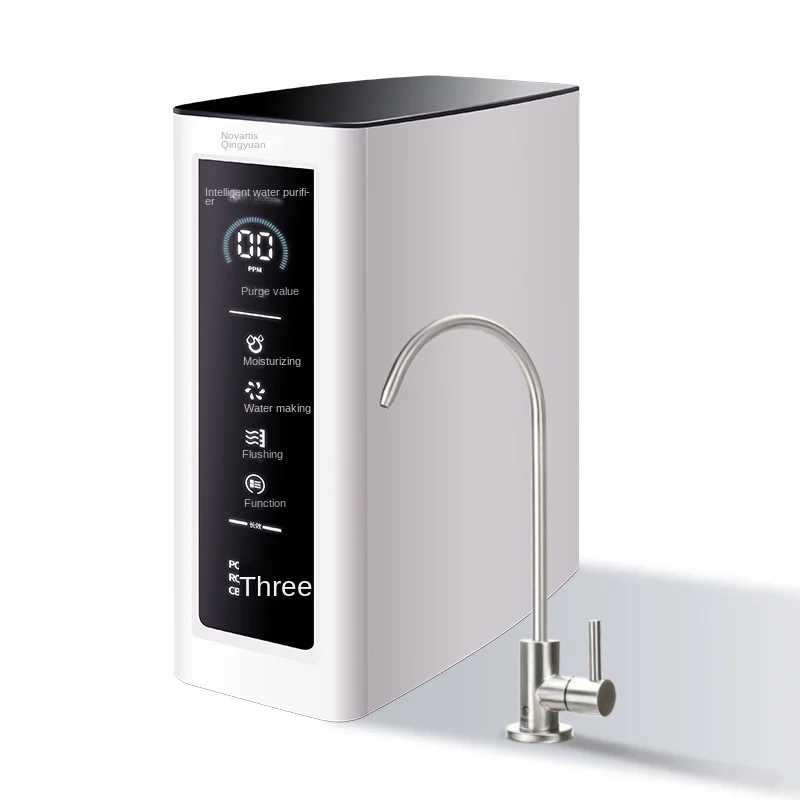 Novartis Qingyuan المنزلية الكهربائية RO التناضح العكسي لتنقية المياه 600 جرام تدفق كبير موزع المطبخ البلاستيك المنقى المباشر